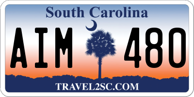 SC license plate AIM480
