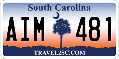 SC license plate AIM481