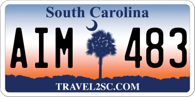 SC license plate AIM483