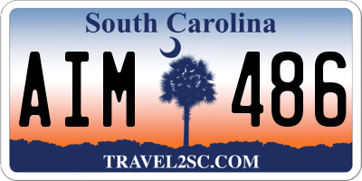 SC license plate AIM486