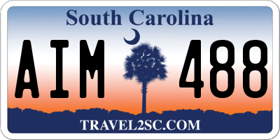 SC license plate AIM488