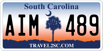 SC license plate AIM489