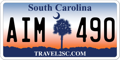 SC license plate AIM490