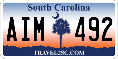 SC license plate AIM492