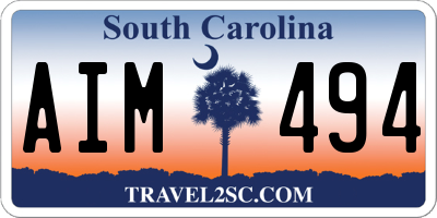 SC license plate AIM494