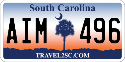 SC license plate AIM496