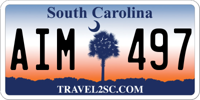 SC license plate AIM497