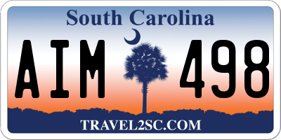 SC license plate AIM498