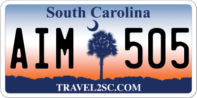 SC license plate AIM505