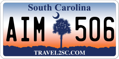 SC license plate AIM506