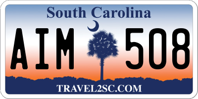 SC license plate AIM508