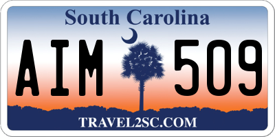 SC license plate AIM509