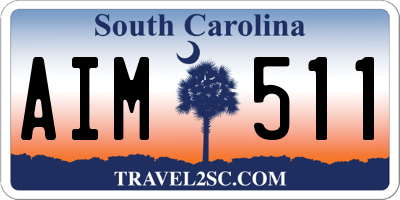 SC license plate AIM511