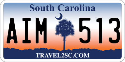 SC license plate AIM513