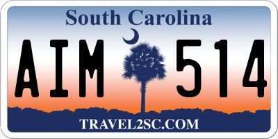SC license plate AIM514