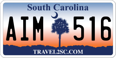 SC license plate AIM516