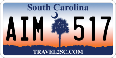 SC license plate AIM517