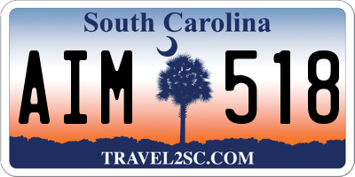 SC license plate AIM518