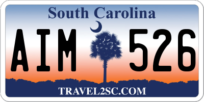 SC license plate AIM526