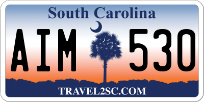 SC license plate AIM530