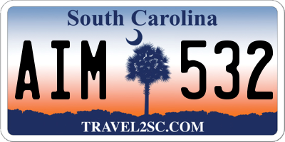 SC license plate AIM532