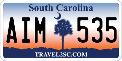 SC license plate AIM535