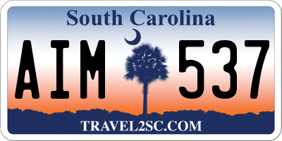 SC license plate AIM537
