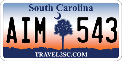 SC license plate AIM543