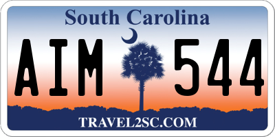SC license plate AIM544