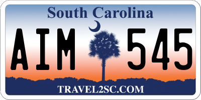 SC license plate AIM545