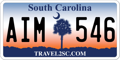 SC license plate AIM546