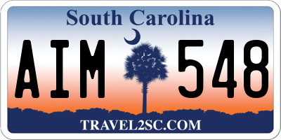 SC license plate AIM548