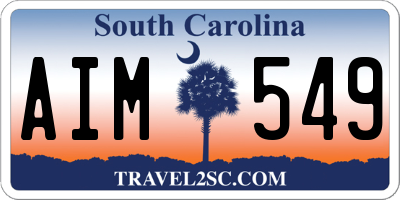 SC license plate AIM549