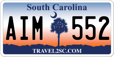 SC license plate AIM552