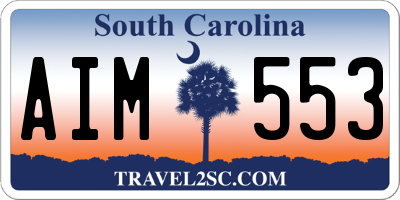 SC license plate AIM553