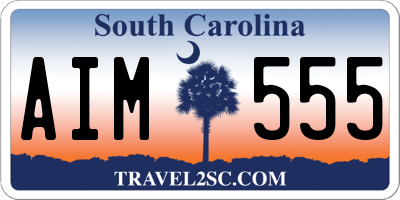 SC license plate AIM555