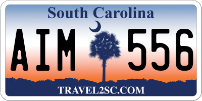 SC license plate AIM556