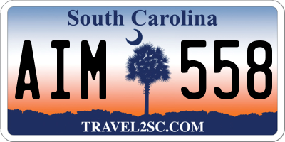 SC license plate AIM558