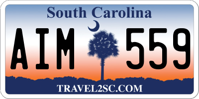 SC license plate AIM559