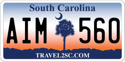 SC license plate AIM560
