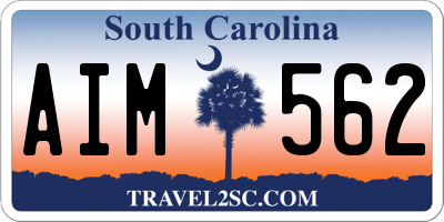 SC license plate AIM562