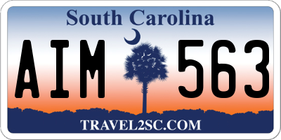 SC license plate AIM563
