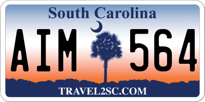 SC license plate AIM564