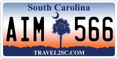 SC license plate AIM566