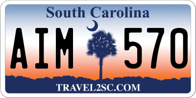 SC license plate AIM570