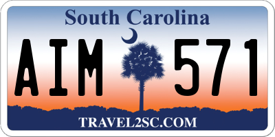 SC license plate AIM571
