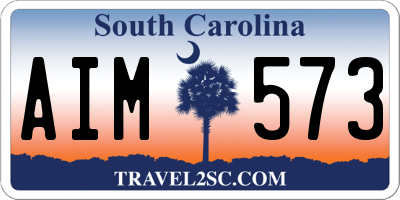SC license plate AIM573