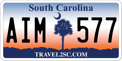 SC license plate AIM577