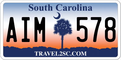 SC license plate AIM578