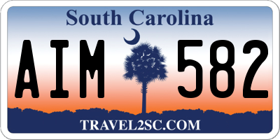 SC license plate AIM582